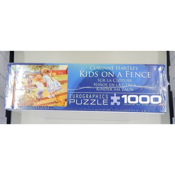 Eurographics Kids On A Fence 1000 Piece Puzzle Corinne Hartley Sealed - Picture 4 of 7